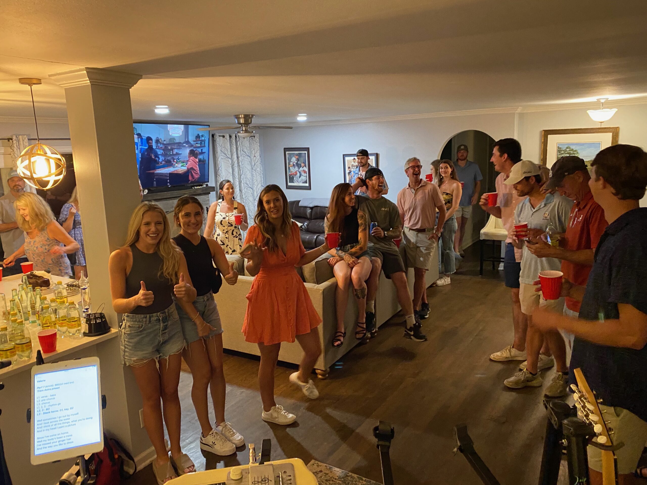 Mike McLeod with a fun group at an event