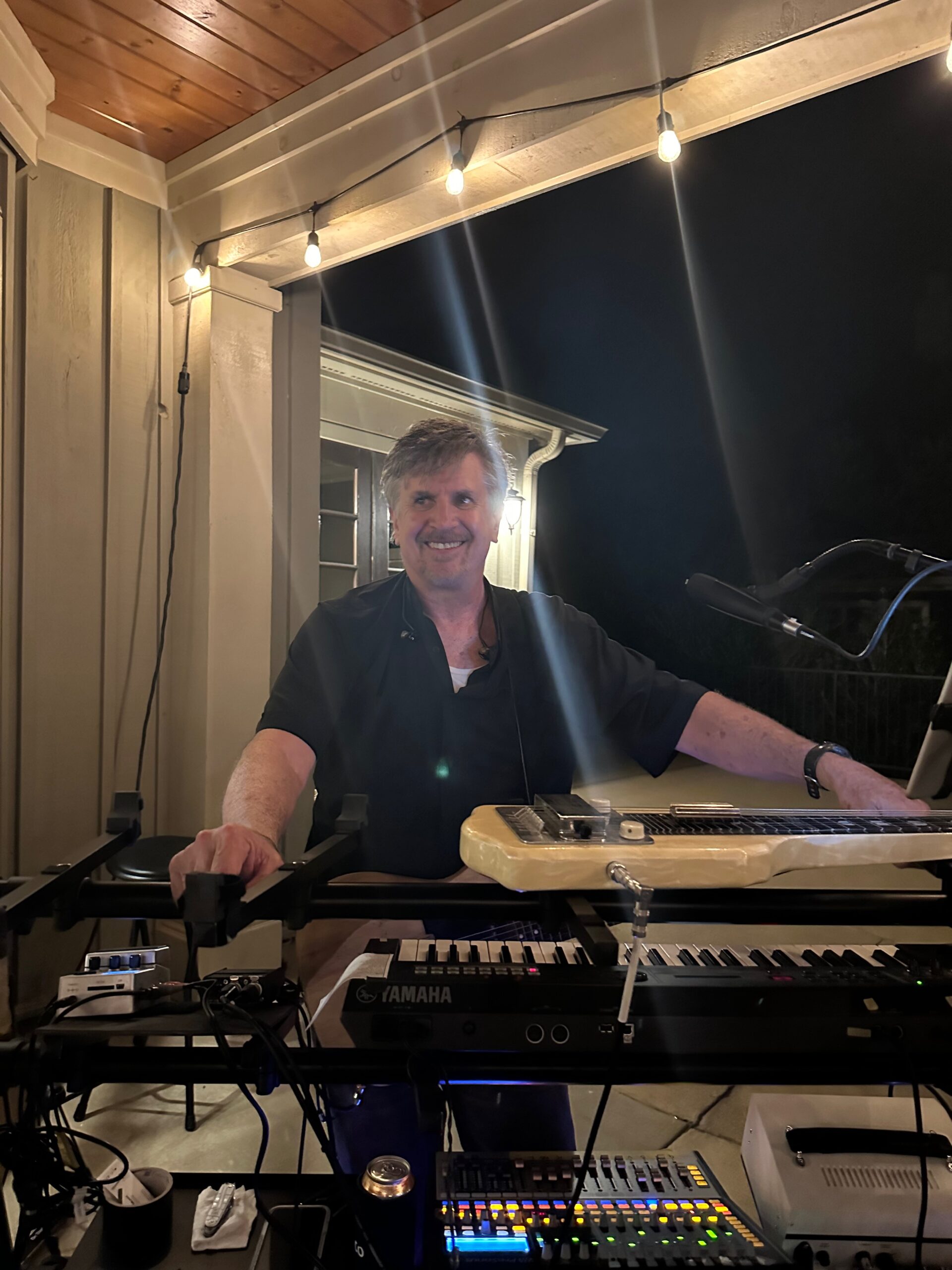Mike McLeod at a wedding reception